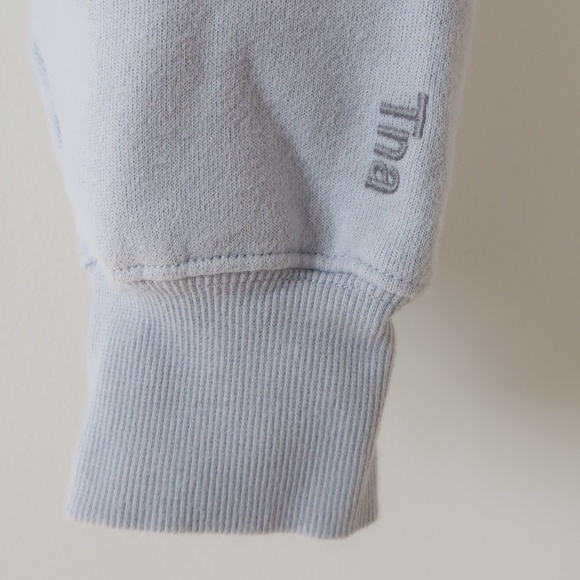 Aritzia Light Blue Cropped Sweatshirt - Picture 5 of 6